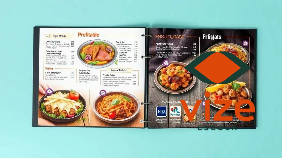 Reorganização do cardápio para margens maiores